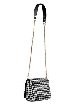 Bolso Naf Naf Pata de Gallo Negro y Blanco