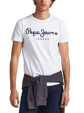Camiseta Pepe Jeans Original Stretch Blanco Hombre