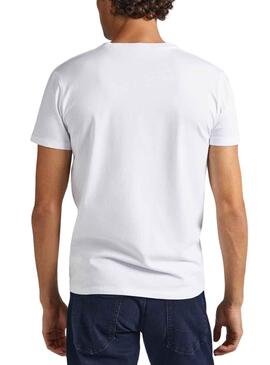 Camiseta Pepe Jeans Original Stretch Blanco Hombre