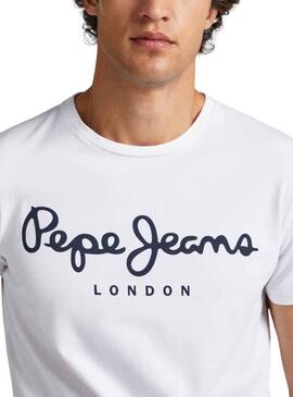 Camiseta Pepe Jeans Original Stretch Blanco Hombre