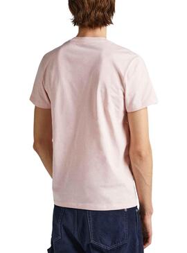 Camiseta Pepe Jeans Waddon Rosa Para Hombre