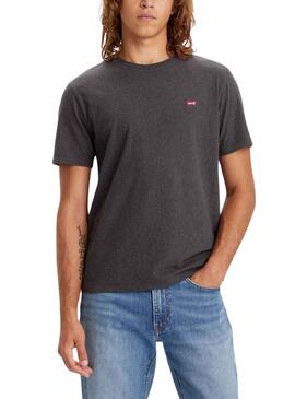 Camiseta Levis Original Logo Gris para Hombre