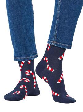 Calcetines Happy Socks Candy Cane Azul