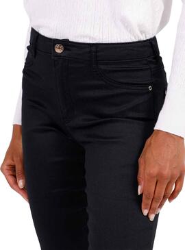 Pantalón Naf Naf Elástico Negro para Mujer