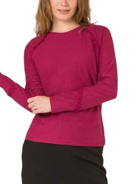 Camiseta Naf Naf Parme Fucsia para Mujer