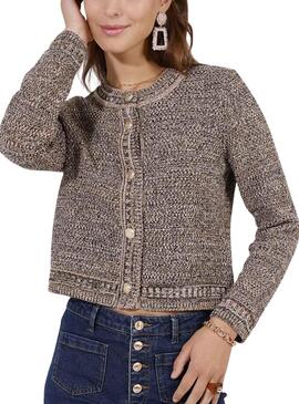 Chaqueta Naf Naf Brillo Camel para Mujer