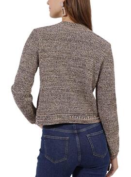 Chaqueta Naf Naf Brillo Camel para Mujer