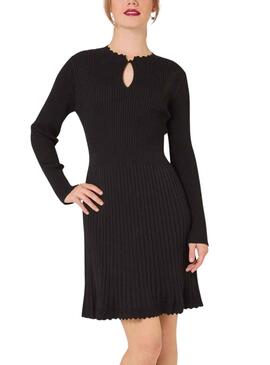 Vestido Naf Naf Escote Negro para Mujer