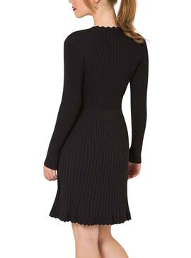 Vestido Naf Naf Escote Negro para Mujer