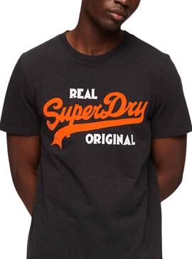 Camiseta Superdry Real Negro para Hombre