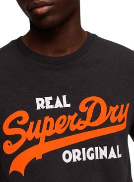 Camiseta Superdry Real Negro para Hombre