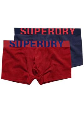 Calzoncillos Superdry Trunk Dual Rojo para Hombre