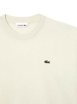 Jersey Lacoste Tricot De Lana Beige Para Mujer