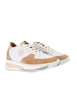 Zapatillas Popa Carol Nylon Arena Suede Para Mujer