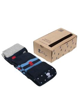 Pack 3 Calcetines El Pulpo Blue Shadows Hombre