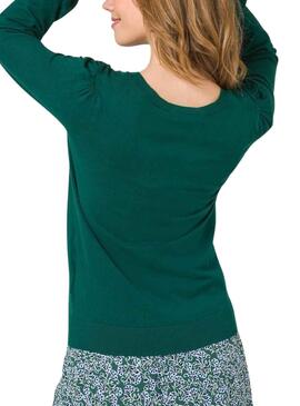 Jersey Naf Naf 3 Botones Verde Para Mujer