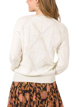 Jersey Naf Naf Calados Beige Para Mujer