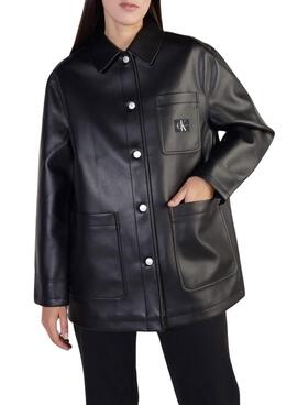 Chaqueta Calvin Klein Utility Negro para Mujer