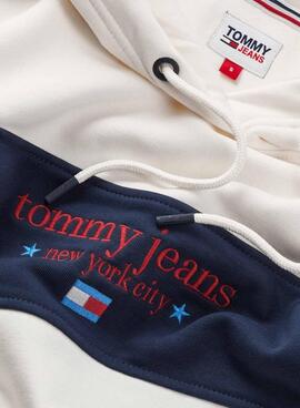 Sudadera Tommy Jeans NYC Blanco para Mujer