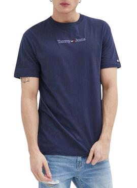 Camiseta Tommy Jeans Small Text Marino para Hombre