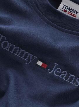 Camiseta Tommy Jeans Small Text Marino para Hombre