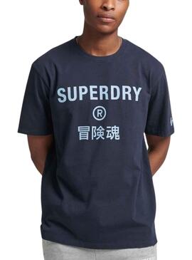 Camiseta Superdry Code Core Sport Marino Hombre