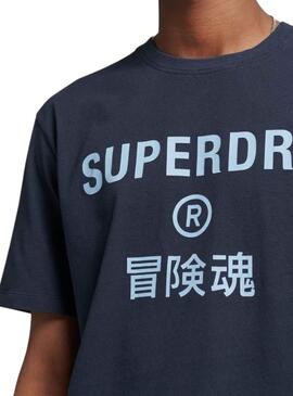 Camiseta Superdry Code Core Sport Marino Hombre