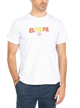 Camiseta El Pulpo Lettering RFEF Blanco Hombre