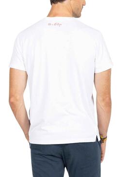 Camiseta El Pulpo Lettering RFEF Blanco Hombre