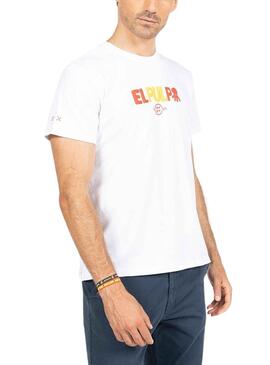 Camiseta El Pulpo Lettering RFEF Blanco Hombre