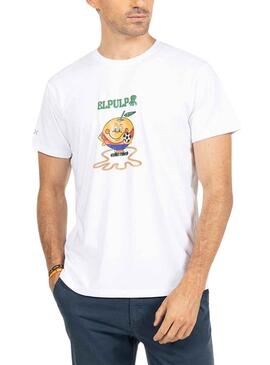 Camiseta El Pulpo Naranjito RFEF Blanco Hombre