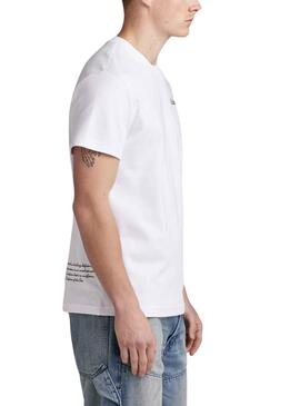 Camiseta G-Star Multi Graphic Blanco Para Hombre