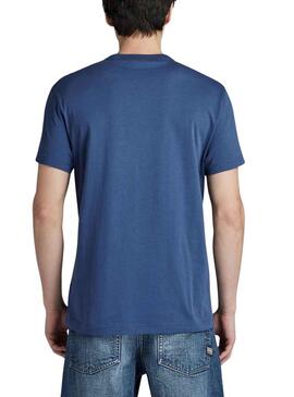 Camiseta G-Star bombilla Azul Para Hombre