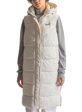 Chaleco Pepe Jeans Mercy Acolchado Blanco Mujer