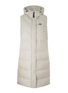 Chaleco Pepe Jeans Mercy Acolchado Blanco Mujer