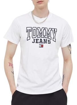 Camiseta Tommy Jeans Entry Blanco para Hombre 