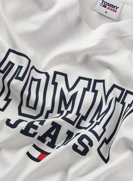 Camiseta Tommy Jeans Entry Blanco para Hombre 