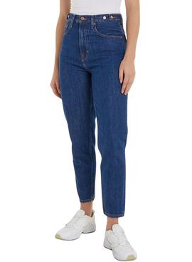 Pantalón Vaquero Tommy Jeans Mom Azul para Mujer