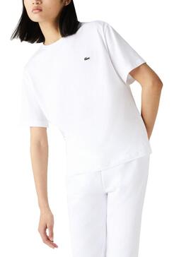 Camiseta Lacoste Oversized Blanco para Mujer