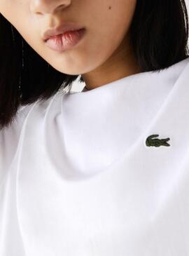 Camiseta Lacoste Oversized Blanco para Mujer