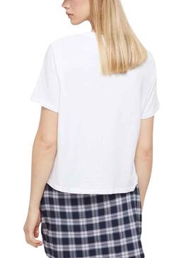 Camiseta Tommy Jeans Lux Athletic Blanco Mujer