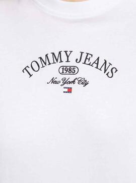 Camiseta Tommy Jeans Lux Athletic Blanco Mujer