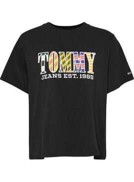 Camiseta Tommy Jeans Classic Luxe 2 Negro Mujer