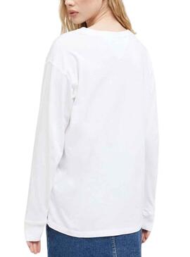 Camiseta Tommy Jeans Archive Blanco para Mujer