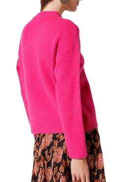 Jersey Naf Naf Botones Fucsia para Mujer