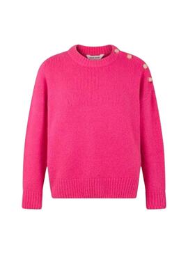 Jersey Naf Naf Botones Fucsia para Mujer