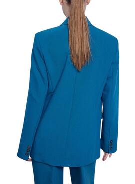 Blazer Vila Viamoni Azul Para Mujer