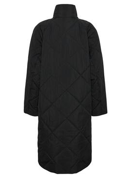 Abrigo Tommy Jeans Acochado Diamond Negro Mujer