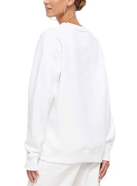 Sudadera Tommy Jeans Luxe Atlethic Blanco Mujer