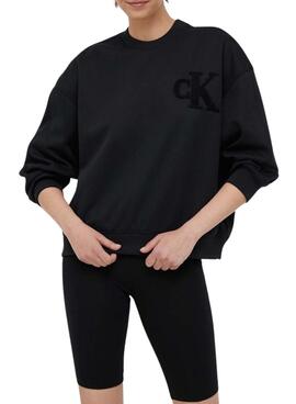 Sudadera Calvin Klein Chenille Negro para Mujer